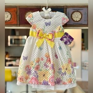 Blueberi Boulevard Little Girls Floral-Print Dress - 18M - NWT